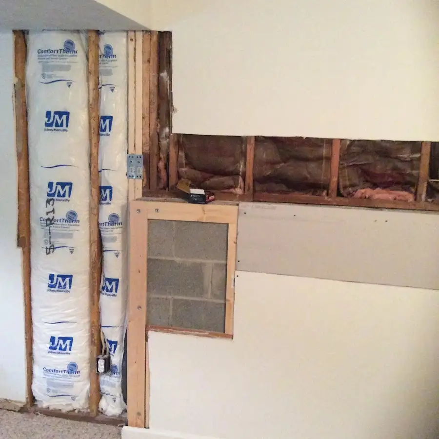 Wall insulation replacement during Contents Cleaning & Restoration in Schofield Barracks